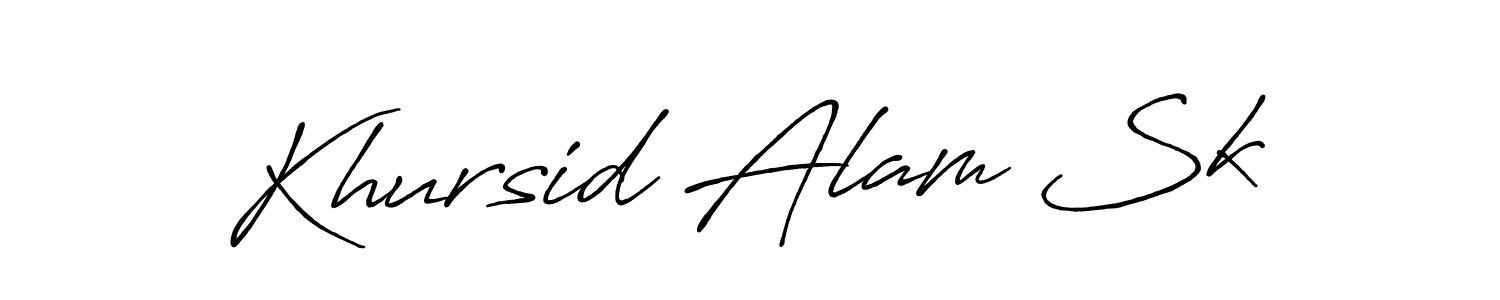 Use a signature maker to create a handwritten signature online. With this signature software, you can design (Antro_Vectra_Bolder) your own signature for name Khursid Alam Sk. Khursid Alam Sk signature style 7 images and pictures png