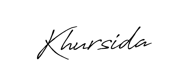 How to make Khursida signature? Antro_Vectra_Bolder is a professional autograph style. Create handwritten signature for Khursida name. Khursida signature style 7 images and pictures png