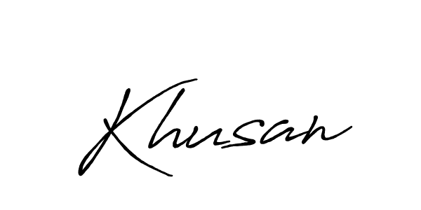 Design your own signature with our free online signature maker. With this signature software, you can create a handwritten (Antro_Vectra_Bolder) signature for name Khusan. Khusan signature style 7 images and pictures png