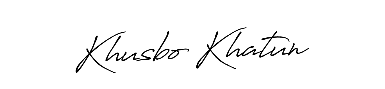 Make a short Khusbo Khatun signature style. Manage your documents anywhere anytime using Antro_Vectra_Bolder. Create and add eSignatures, submit forms, share and send files easily. Khusbo Khatun signature style 7 images and pictures png