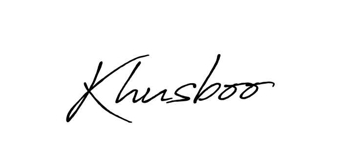 How to make Khusboo signature? Antro_Vectra_Bolder is a professional autograph style. Create handwritten signature for Khusboo name. Khusboo signature style 7 images and pictures png