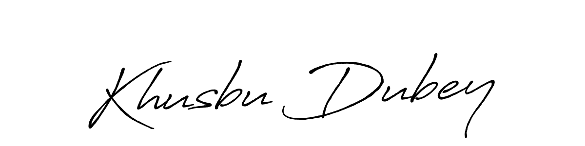 Design your own signature with our free online signature maker. With this signature software, you can create a handwritten (Antro_Vectra_Bolder) signature for name Khusbu Dubey. Khusbu Dubey signature style 7 images and pictures png