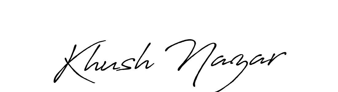 Design your own signature with our free online signature maker. With this signature software, you can create a handwritten (Antro_Vectra_Bolder) signature for name Khush Nazar. Khush Nazar signature style 7 images and pictures png