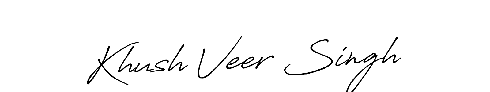 You should practise on your own different ways (Antro_Vectra_Bolder) to write your name (Khush Veer Singh) in signature. don't let someone else do it for you. Khush Veer Singh signature style 7 images and pictures png