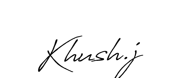 Khush.j stylish signature style. Best Handwritten Sign (Antro_Vectra_Bolder) for my name. Handwritten Signature Collection Ideas for my name Khush.j. Khush.j signature style 7 images and pictures png