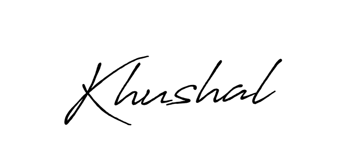 Make a beautiful signature design for name Khushal. Use this online signature maker to create a handwritten signature for free. Khushal signature style 7 images and pictures png