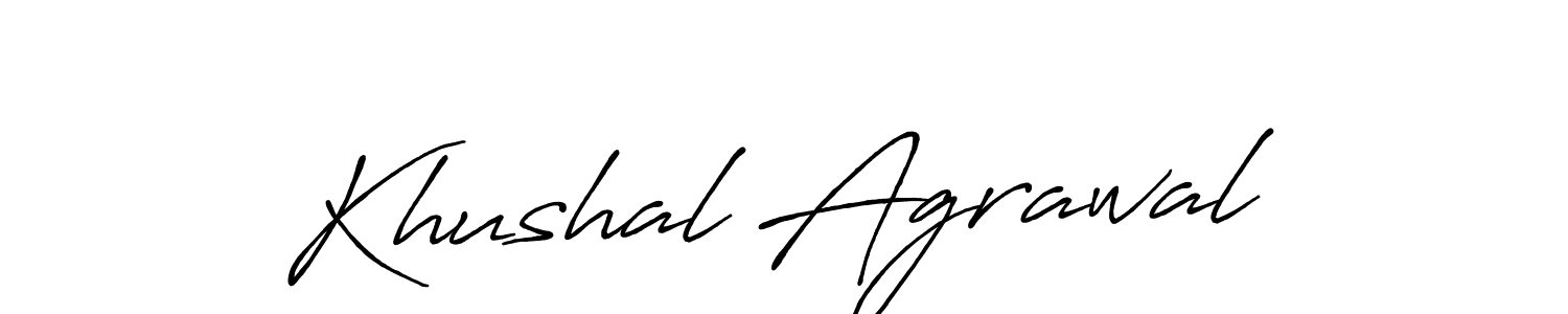 How to make Khushal Agrawal signature? Antro_Vectra_Bolder is a professional autograph style. Create handwritten signature for Khushal Agrawal name. Khushal Agrawal signature style 7 images and pictures png