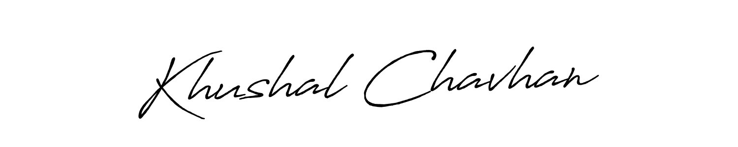 How to make Khushal Chavhan signature? Antro_Vectra_Bolder is a professional autograph style. Create handwritten signature for Khushal Chavhan name. Khushal Chavhan signature style 7 images and pictures png