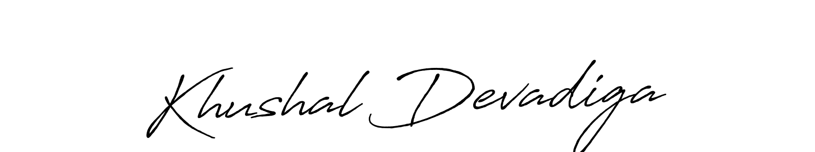 The best way (Antro_Vectra_Bolder) to make a short signature is to pick only two or three words in your name. The name Khushal Devadiga include a total of six letters. For converting this name. Khushal Devadiga signature style 7 images and pictures png