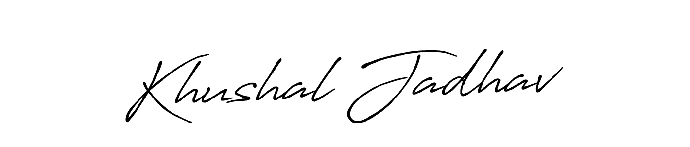 Make a beautiful signature design for name Khushal Jadhav. Use this online signature maker to create a handwritten signature for free. Khushal Jadhav signature style 7 images and pictures png