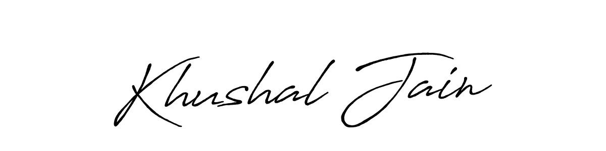 Also we have Khushal Jain name is the best signature style. Create professional handwritten signature collection using Antro_Vectra_Bolder autograph style. Khushal Jain signature style 7 images and pictures png