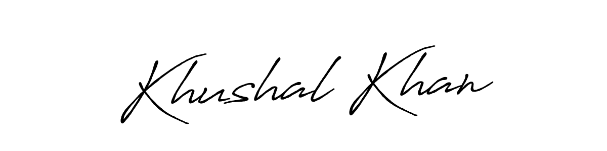 Make a beautiful signature design for name Khushal Khan. With this signature (Antro_Vectra_Bolder) style, you can create a handwritten signature for free. Khushal Khan signature style 7 images and pictures png