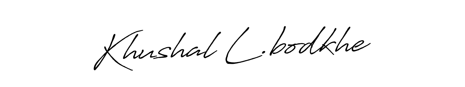 Here are the top 10 professional signature styles for the name Khushal L.bodkhe. These are the best autograph styles you can use for your name. Khushal L.bodkhe signature style 7 images and pictures png