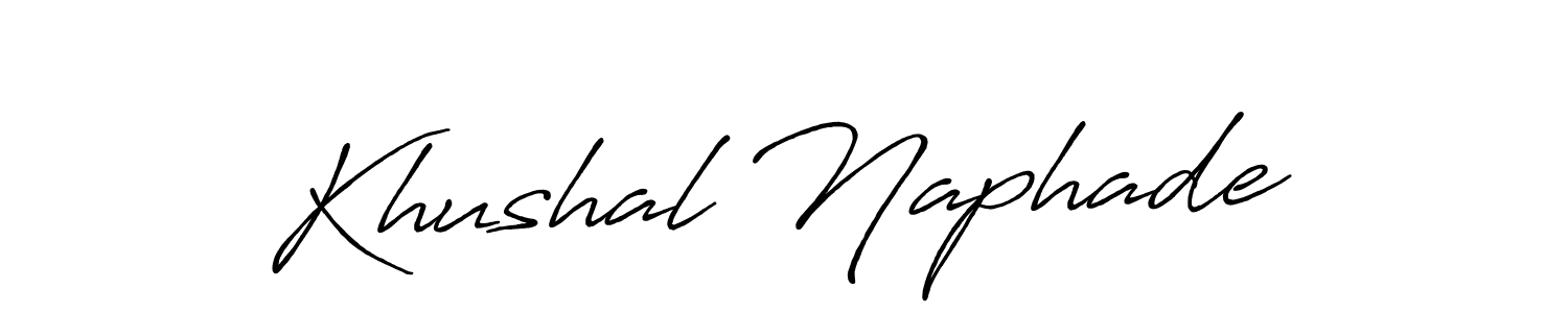 Khushal Naphade stylish signature style. Best Handwritten Sign (Antro_Vectra_Bolder) for my name. Handwritten Signature Collection Ideas for my name Khushal Naphade. Khushal Naphade signature style 7 images and pictures png