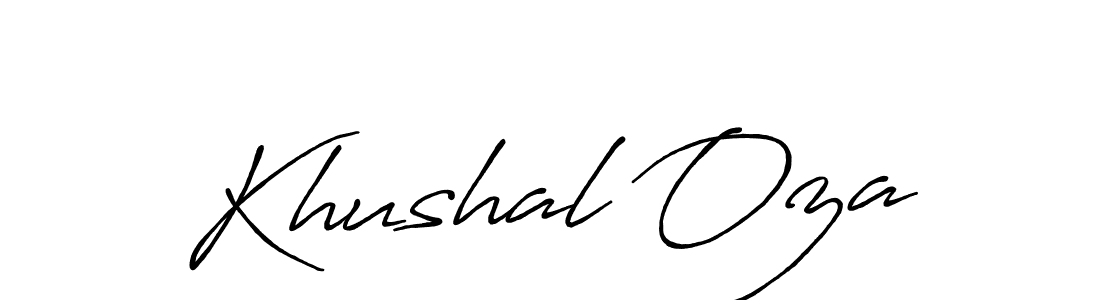 Use a signature maker to create a handwritten signature online. With this signature software, you can design (Antro_Vectra_Bolder) your own signature for name Khushal Oza. Khushal Oza signature style 7 images and pictures png