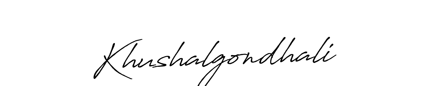 Create a beautiful signature design for name Khushalgondhali. With this signature (Antro_Vectra_Bolder) fonts, you can make a handwritten signature for free. Khushalgondhali signature style 7 images and pictures png