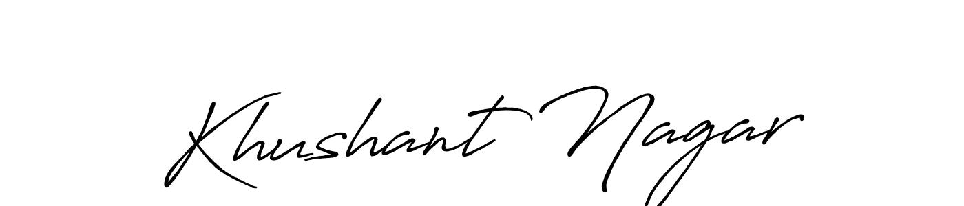 It looks lik you need a new signature style for name Khushant Nagar. Design unique handwritten (Antro_Vectra_Bolder) signature with our free signature maker in just a few clicks. Khushant Nagar signature style 7 images and pictures png