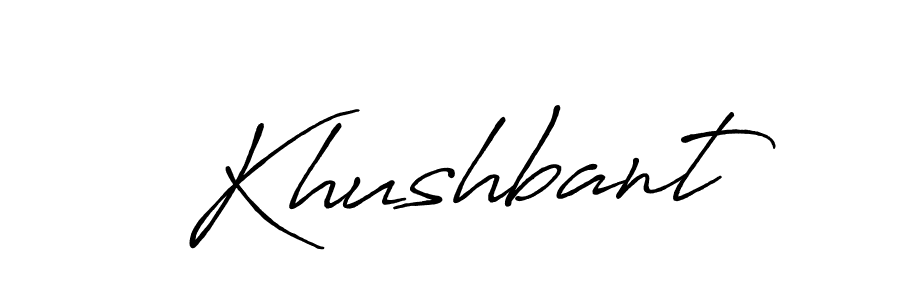 How to make Khushbant name signature. Use Antro_Vectra_Bolder style for creating short signs online. This is the latest handwritten sign. Khushbant signature style 7 images and pictures png