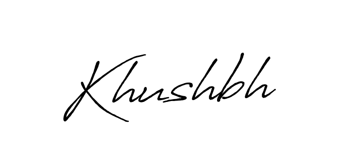 How to make Khushbh signature? Antro_Vectra_Bolder is a professional autograph style. Create handwritten signature for Khushbh name. Khushbh signature style 7 images and pictures png