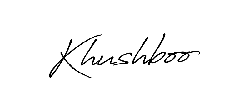 How to make Khushboo signature? Antro_Vectra_Bolder is a professional autograph style. Create handwritten signature for Khushboo name. Khushboo signature style 7 images and pictures png