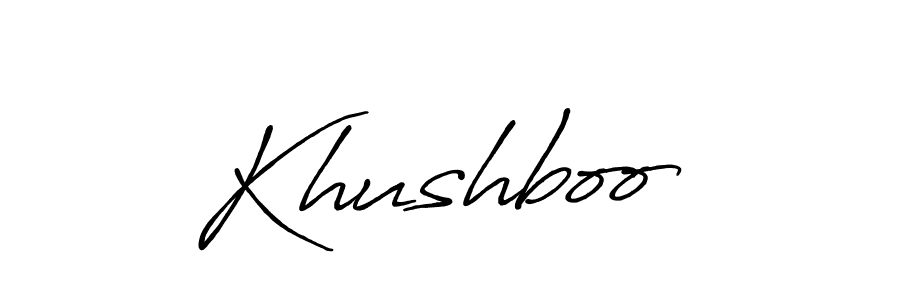 Create a beautiful signature design for name Khushboo . With this signature (Antro_Vectra_Bolder) fonts, you can make a handwritten signature for free. Khushboo  signature style 7 images and pictures png