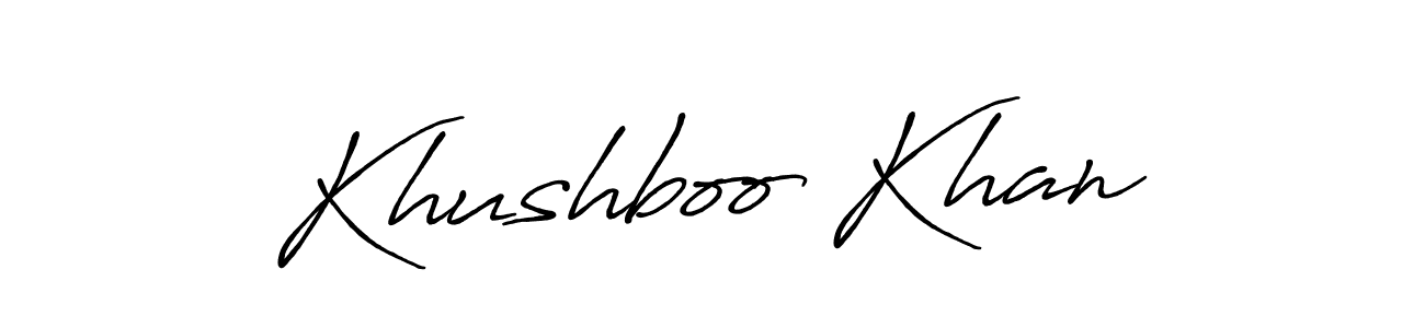 You should practise on your own different ways (Antro_Vectra_Bolder) to write your name (Khushboo Khan) in signature. don't let someone else do it for you. Khushboo Khan signature style 7 images and pictures png