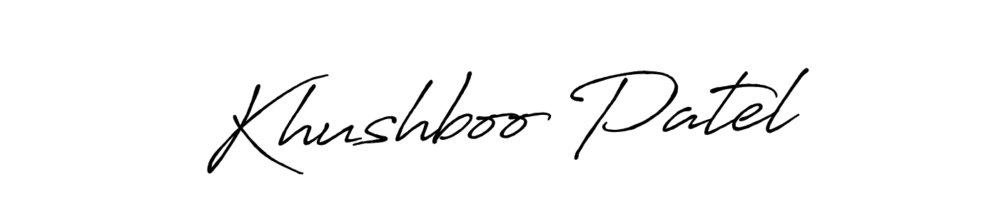 How to Draw Khushboo Patel signature style? Antro_Vectra_Bolder is a latest design signature styles for name Khushboo Patel. Khushboo Patel signature style 7 images and pictures png
