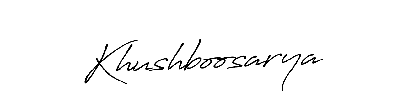 It looks lik you need a new signature style for name Khushboosarya. Design unique handwritten (Antro_Vectra_Bolder) signature with our free signature maker in just a few clicks. Khushboosarya signature style 7 images and pictures png