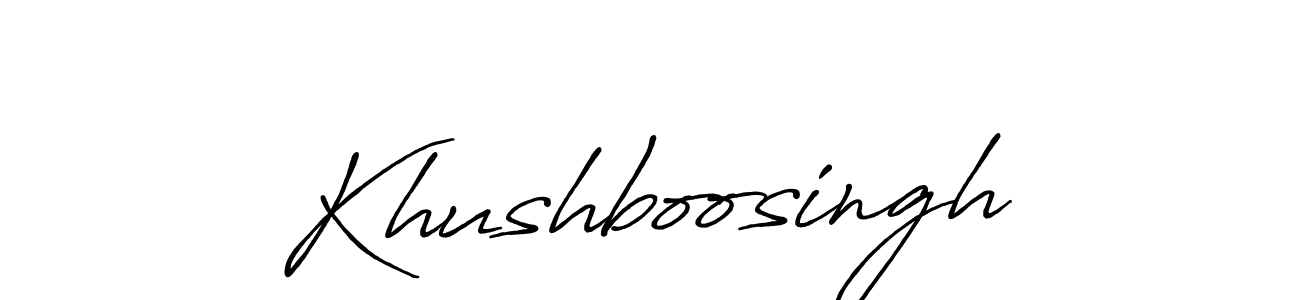 Make a beautiful signature design for name Khushboosingh. With this signature (Antro_Vectra_Bolder) style, you can create a handwritten signature for free. Khushboosingh signature style 7 images and pictures png