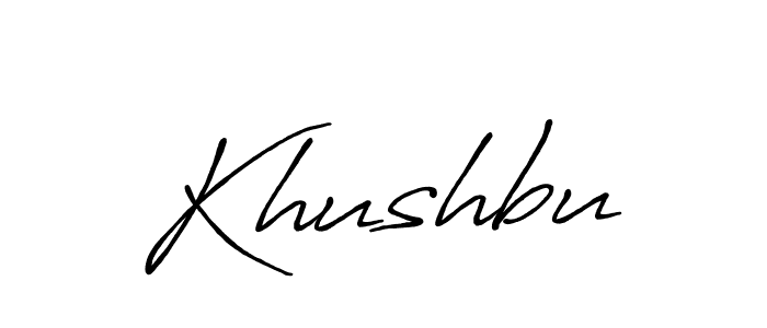 Design your own signature with our free online signature maker. With this signature software, you can create a handwritten (Antro_Vectra_Bolder) signature for name Khushbu. Khushbu signature style 7 images and pictures png