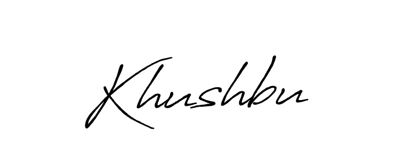 Make a beautiful signature design for name Khushbu . With this signature (Antro_Vectra_Bolder) style, you can create a handwritten signature for free. Khushbu  signature style 7 images and pictures png