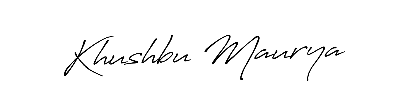 Make a short Khushbu Maurya signature style. Manage your documents anywhere anytime using Antro_Vectra_Bolder. Create and add eSignatures, submit forms, share and send files easily. Khushbu Maurya signature style 7 images and pictures png