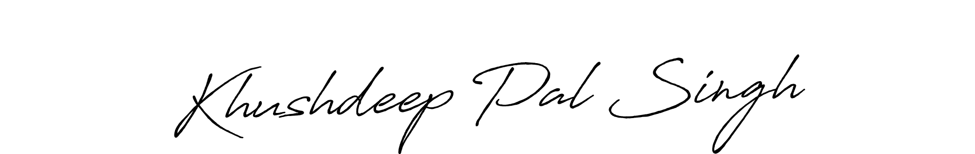 How to make Khushdeep Pal Singh name signature. Use Antro_Vectra_Bolder style for creating short signs online. This is the latest handwritten sign. Khushdeep Pal Singh signature style 7 images and pictures png