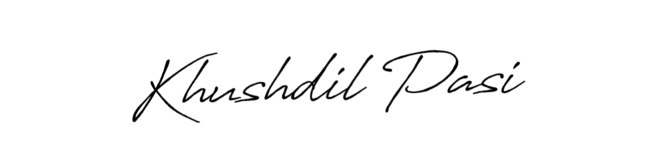 It looks lik you need a new signature style for name Khushdil Pasi. Design unique handwritten (Antro_Vectra_Bolder) signature with our free signature maker in just a few clicks. Khushdil Pasi signature style 7 images and pictures png