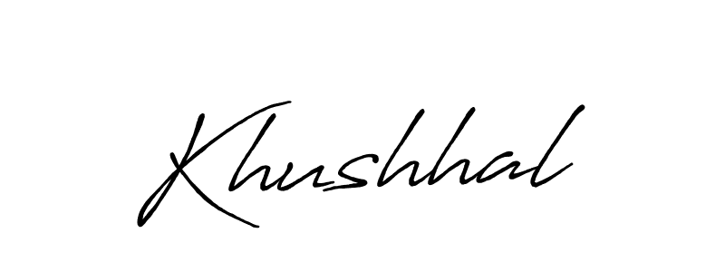 Also we have Khushhal name is the best signature style. Create professional handwritten signature collection using Antro_Vectra_Bolder autograph style. Khushhal signature style 7 images and pictures png