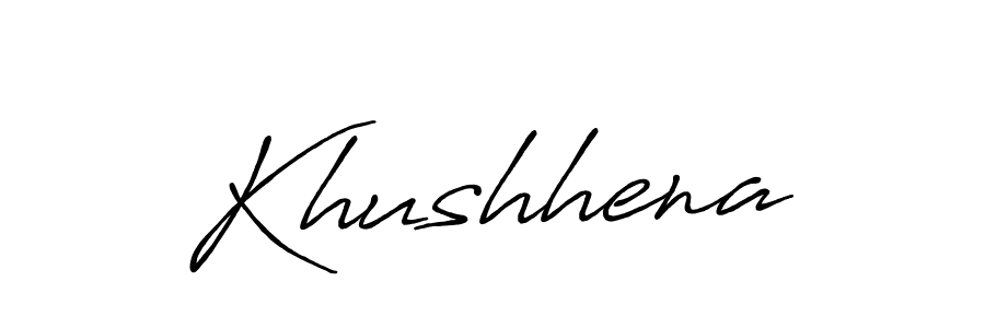 How to make Khushhena name signature. Use Antro_Vectra_Bolder style for creating short signs online. This is the latest handwritten sign. Khushhena signature style 7 images and pictures png