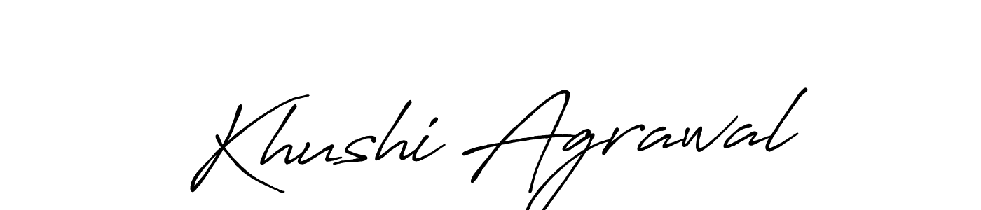 Also we have Khushi Agrawal name is the best signature style. Create professional handwritten signature collection using Antro_Vectra_Bolder autograph style. Khushi Agrawal signature style 7 images and pictures png