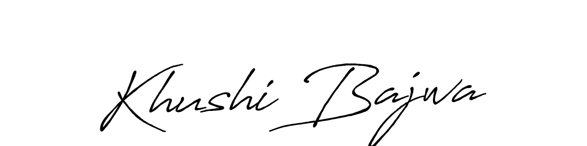 Also we have Khushi Bajwa name is the best signature style. Create professional handwritten signature collection using Antro_Vectra_Bolder autograph style. Khushi Bajwa signature style 7 images and pictures png