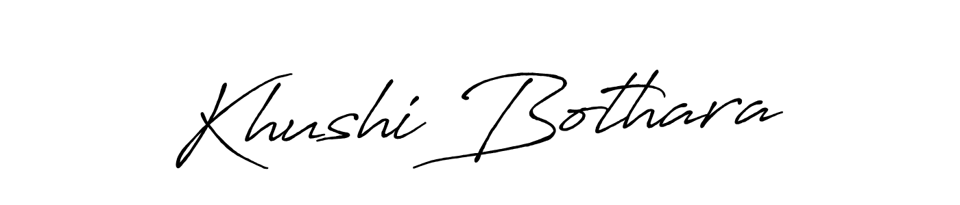 Khushi Bothara stylish signature style. Best Handwritten Sign (Antro_Vectra_Bolder) for my name. Handwritten Signature Collection Ideas for my name Khushi Bothara. Khushi Bothara signature style 7 images and pictures png