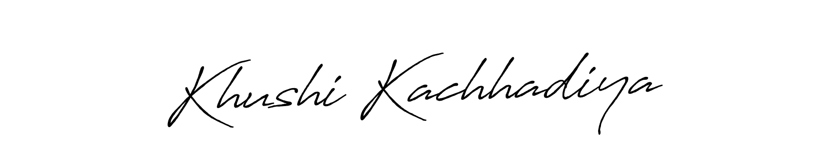 Also we have Khushi Kachhadiya name is the best signature style. Create professional handwritten signature collection using Antro_Vectra_Bolder autograph style. Khushi Kachhadiya signature style 7 images and pictures png