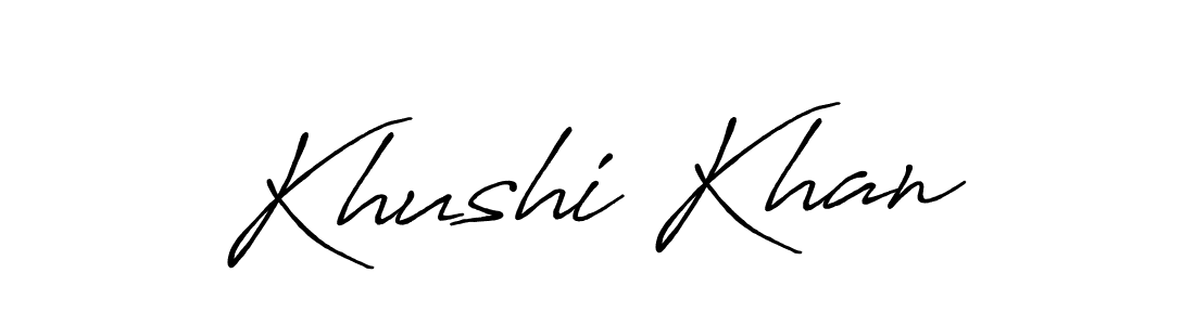 How to Draw Khushi Khan signature style? Antro_Vectra_Bolder is a latest design signature styles for name Khushi Khan. Khushi Khan signature style 7 images and pictures png