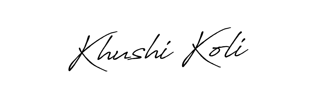 How to Draw Khushi Koli signature style? Antro_Vectra_Bolder is a latest design signature styles for name Khushi Koli. Khushi Koli signature style 7 images and pictures png