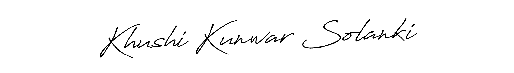 The best way (Antro_Vectra_Bolder) to make a short signature is to pick only two or three words in your name. The name Khushi Kunwar Solanki include a total of six letters. For converting this name. Khushi Kunwar Solanki signature style 7 images and pictures png