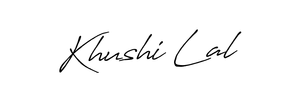Create a beautiful signature design for name Khushi Lal. With this signature (Antro_Vectra_Bolder) fonts, you can make a handwritten signature for free. Khushi Lal signature style 7 images and pictures png