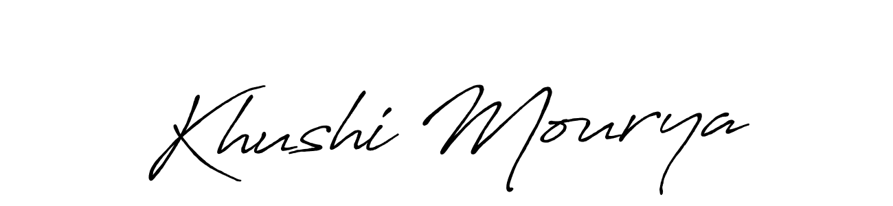 How to make Khushi Mourya signature? Antro_Vectra_Bolder is a professional autograph style. Create handwritten signature for Khushi Mourya name. Khushi Mourya signature style 7 images and pictures png