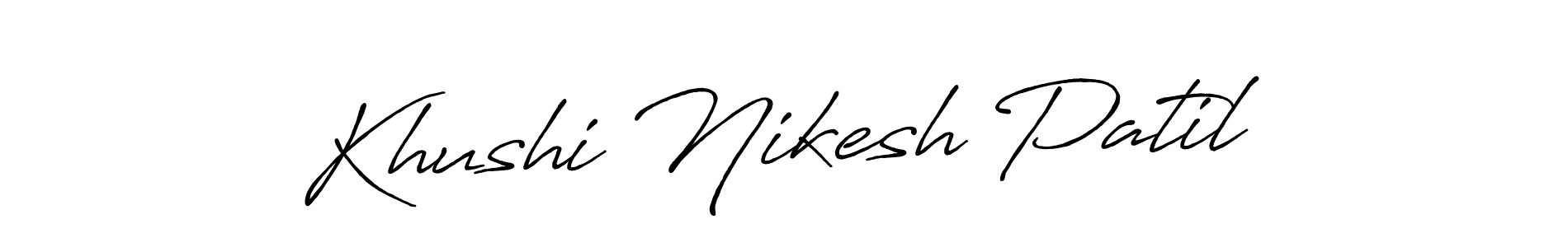 It looks lik you need a new signature style for name Khushi Nikesh Patil. Design unique handwritten (Antro_Vectra_Bolder) signature with our free signature maker in just a few clicks. Khushi Nikesh Patil signature style 7 images and pictures png