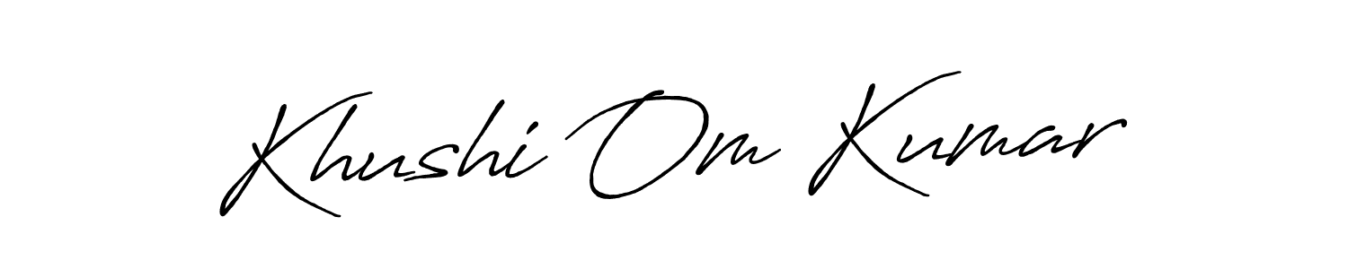 It looks lik you need a new signature style for name Khushi Om Kumar. Design unique handwritten (Antro_Vectra_Bolder) signature with our free signature maker in just a few clicks. Khushi Om Kumar signature style 7 images and pictures png