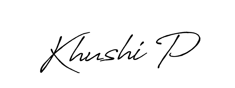 How to Draw Khushi P signature style? Antro_Vectra_Bolder is a latest design signature styles for name Khushi P. Khushi P signature style 7 images and pictures png