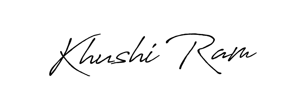 Make a beautiful signature design for name Khushi Ram. With this signature (Antro_Vectra_Bolder) style, you can create a handwritten signature for free. Khushi Ram signature style 7 images and pictures png