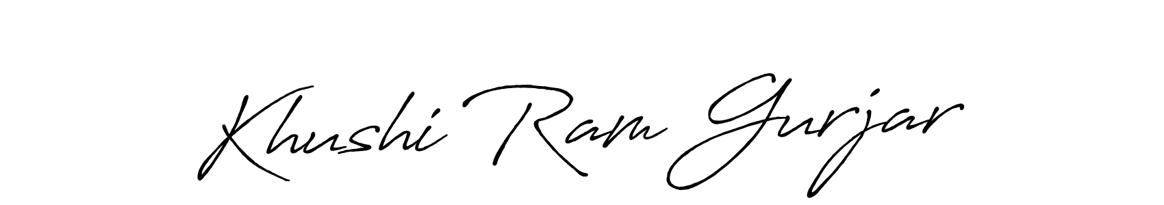 Make a short Khushi Ram Gurjar signature style. Manage your documents anywhere anytime using Antro_Vectra_Bolder. Create and add eSignatures, submit forms, share and send files easily. Khushi Ram Gurjar signature style 7 images and pictures png